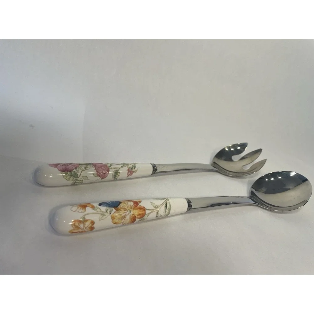 Lenox Butterfly Meadow Two Set Serving Pieces (Spoon And Fork)